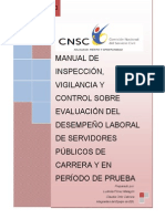 Manual de Inspeccion, Vigilancia y Control Sobre Evaluacion Del Desempeno