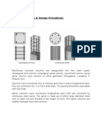Types of Columns & Design Procedures