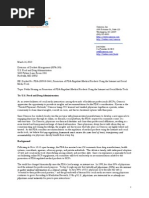 Ozmosis Comment To FDA On Promotion of Regulated Medical Products Using The Internet and Social Media