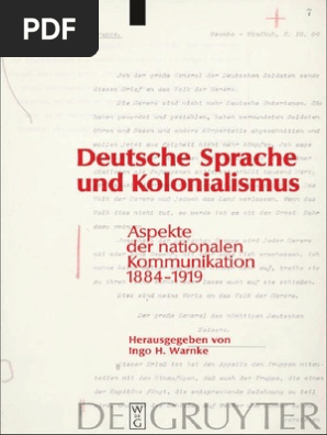 Ingo H Warnke Deutsche Sprache Und Kolonialismu Bookfi Org 1