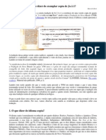 O que revela a versão copta de João 1.1