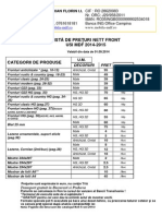 Listă de Preţuri Nett Front MDF Infoliat 2015