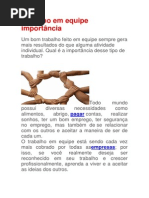 Trabalho Em Equipe Importância