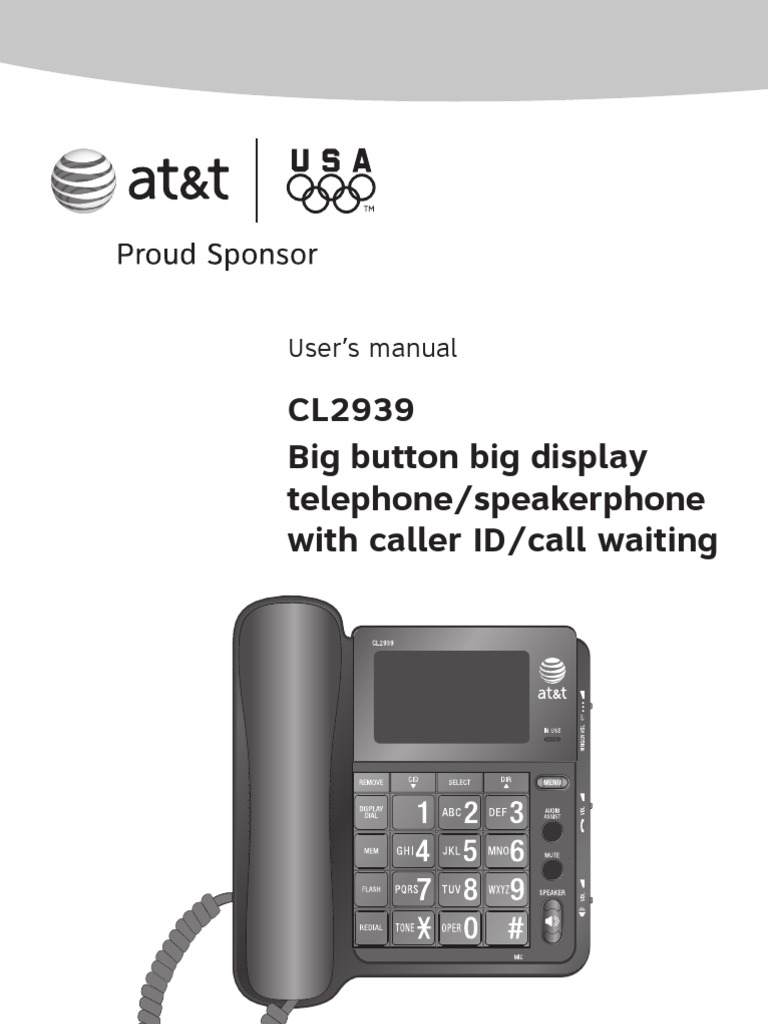 ATT Cl2939 Manual I8 | PDF | Telephone Numbering Plan | Telephone