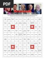 Newsweek Democratic Debate Bingo