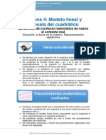 Semana 4: Modelo Lineal y Antesala Del Cuadrático: Ideas Consideradas