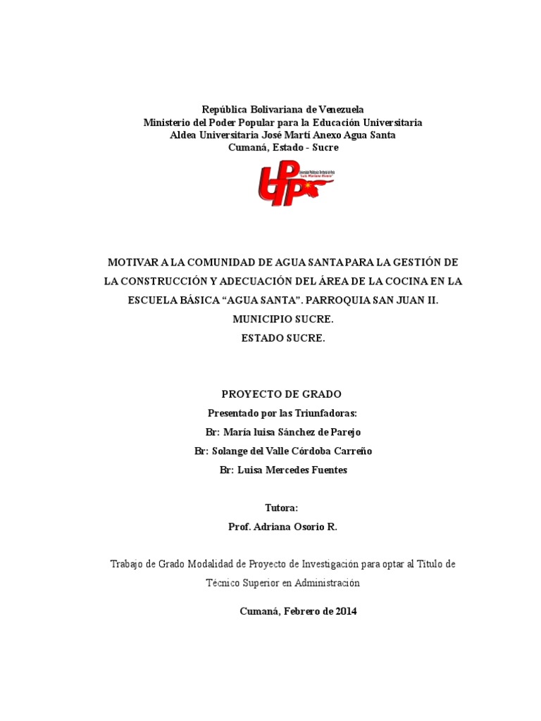 Tesis Comedor Escolar Corregido | PDF | Planificación | Democracia