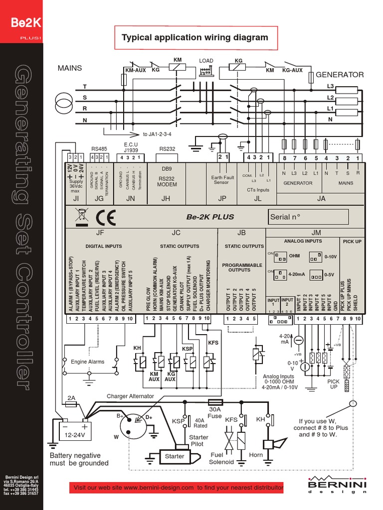 Be2K Plus Generator Wiring Diagram | PDF