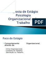 Apresentação Proposta de Estágio para Empresa