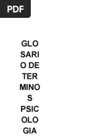 Glosario Psicologia