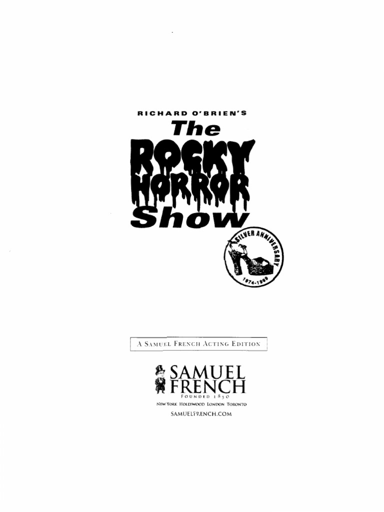 Rocky Horror Picture Show Musical Script