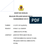 Kertas Kerja Majlis Pelancaran Ihya Ramadhan 2015