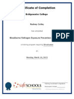 Certificate of Completion For Bloodborne Pathogen Exposure Prevention Full Course