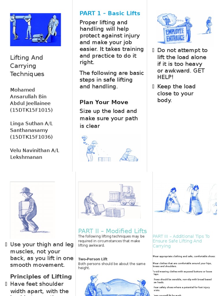 Lifting and Carrying Techniques | PDF | Career & Growth