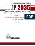 Volume 3 Travel Demand Model Documentation and User's Guide