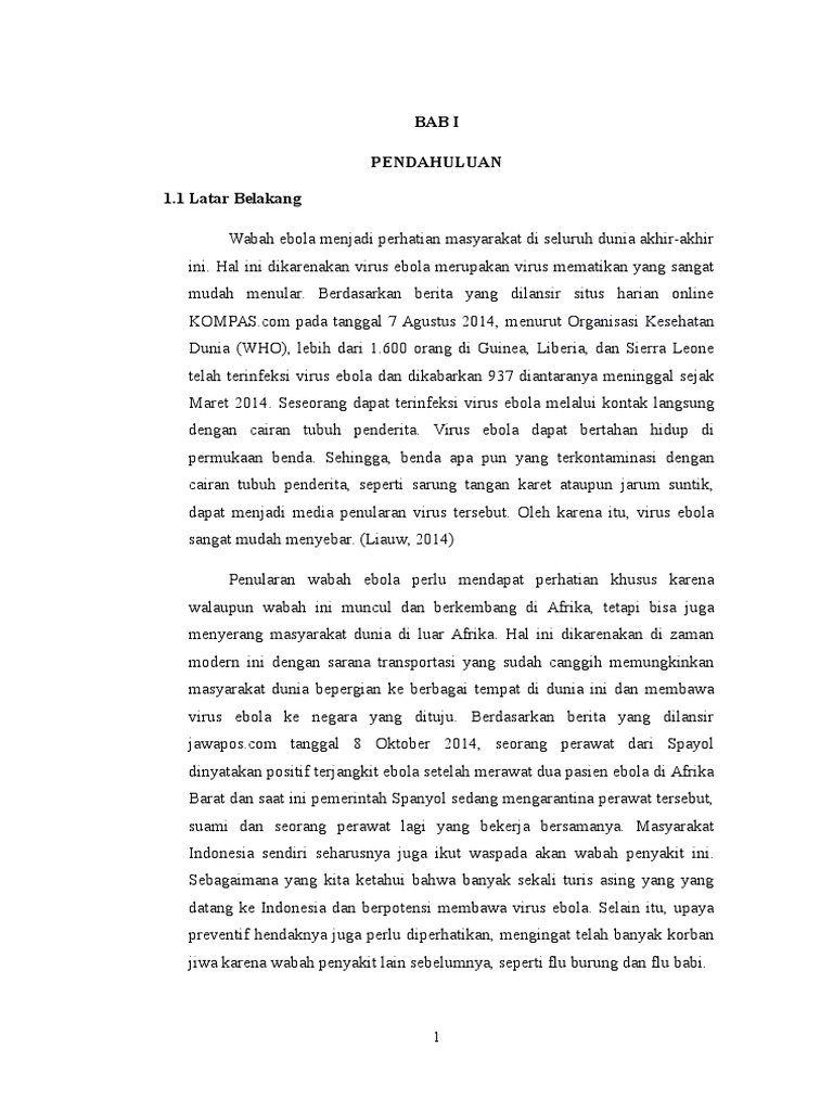 Contoh Karya Ilmiah Virus Ebola Ilmusosial Id