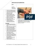 Guide to Cardiovascular Exam Steps