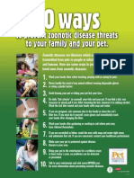 10 Ways To Prevent Zoonotic Disease Threats - Flyer