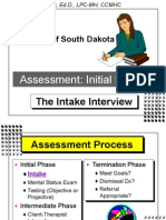 University of South Dakota: Assessment: Initial Phase