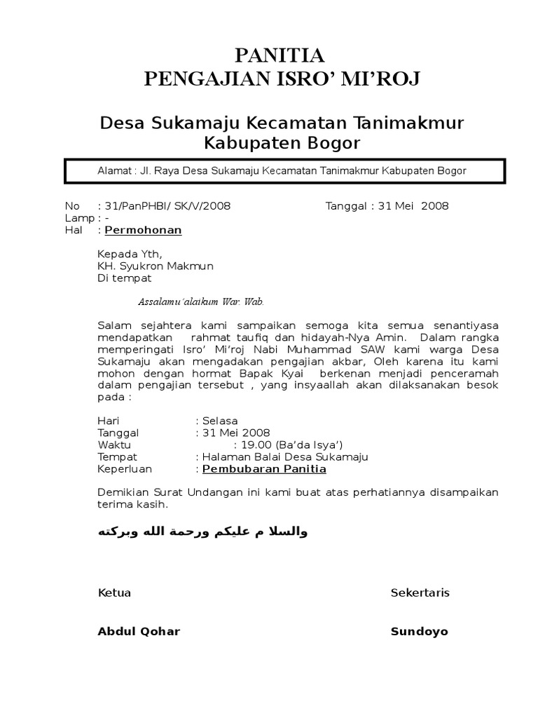 550 Contoh Undangan Pembubaran Panitia Agustusan HD