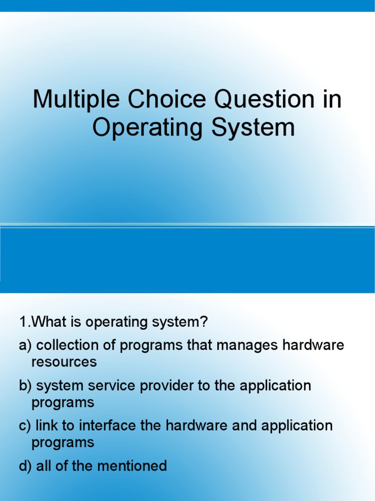 MCQ 1 PDF Scheduling Thread