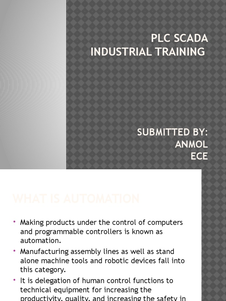 Plc Scada Industrial Pdf Programmable Logic Controller Automation