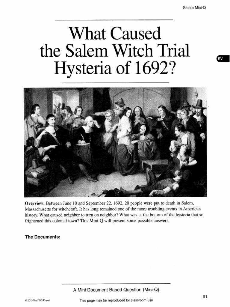 Salem Witch Trials Documents | PDF