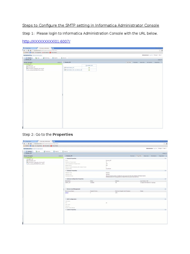 Configure SMTP in Informatica Admin | PDF | Computing And Information ...