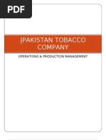 Pakistan Tobacco Company: Operations & Production Management