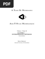 Intermediate Methods For Algebra