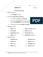 Fundamental Science (1) : Topic: Energy Forms and Conversion