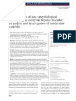 Meta-Analysis of Neuropsychological Functioning in Euthymic Bipolar Disorder: An Update and Investigation of Moderator Variables