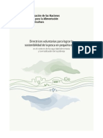 Las Directrices Voluntarias para Lograr La Sostenibilidad de La Pesca en Pequeña Escala en El Contexto de La Seguridad Alimentaria y La Erradicación de La Pobreza