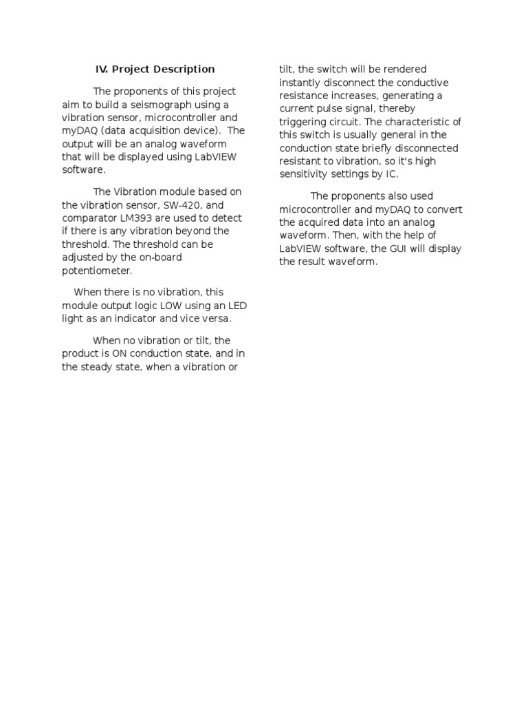 IV. Project Description | PDF