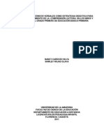 1.38. Los Textos Icónicos Verbales Como Estrategia Didáctica para El Fortalecimiento de La Comprensión Lectora en Los Niños y Niñas Del Grado Primero de Educación Básica Primaria