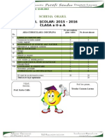 Schema Orara Clasa A Iia