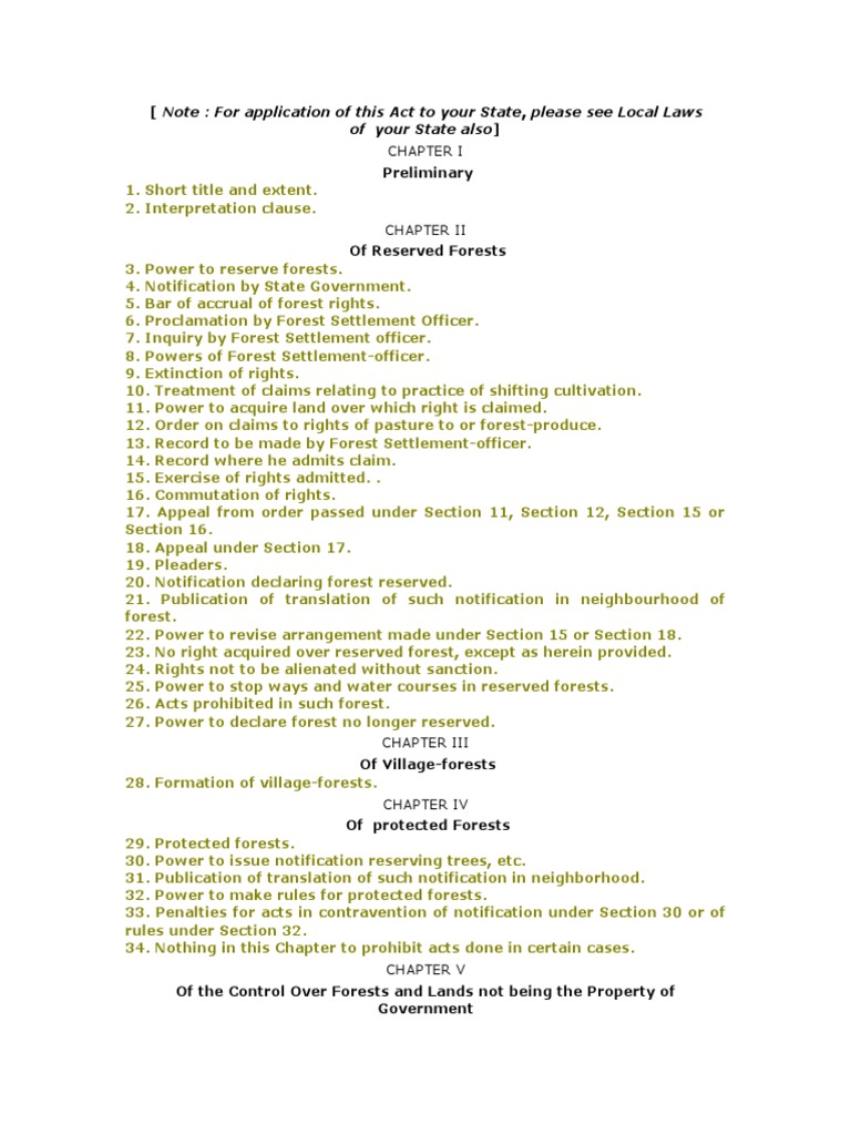 Indian Forest Act Overview and Provisions | PDF | Common Law | Justice