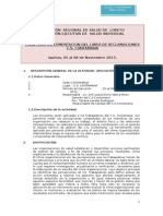Plan de Implementacion Del Libro de Reclamaciones Contamana 2013