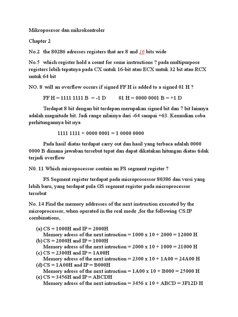 Mikroposesor Dan Mikrokontroler Pdf Instruction Set Input Output