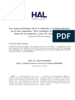 A Rodriguez, Las Representaciones de La Revoluci On y La Independencia en El Cine Argentino. Tres Versiones de San Mart In en Busca de Su Contexto.