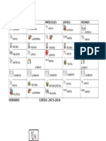 HORARIO Colegio Pictogramas