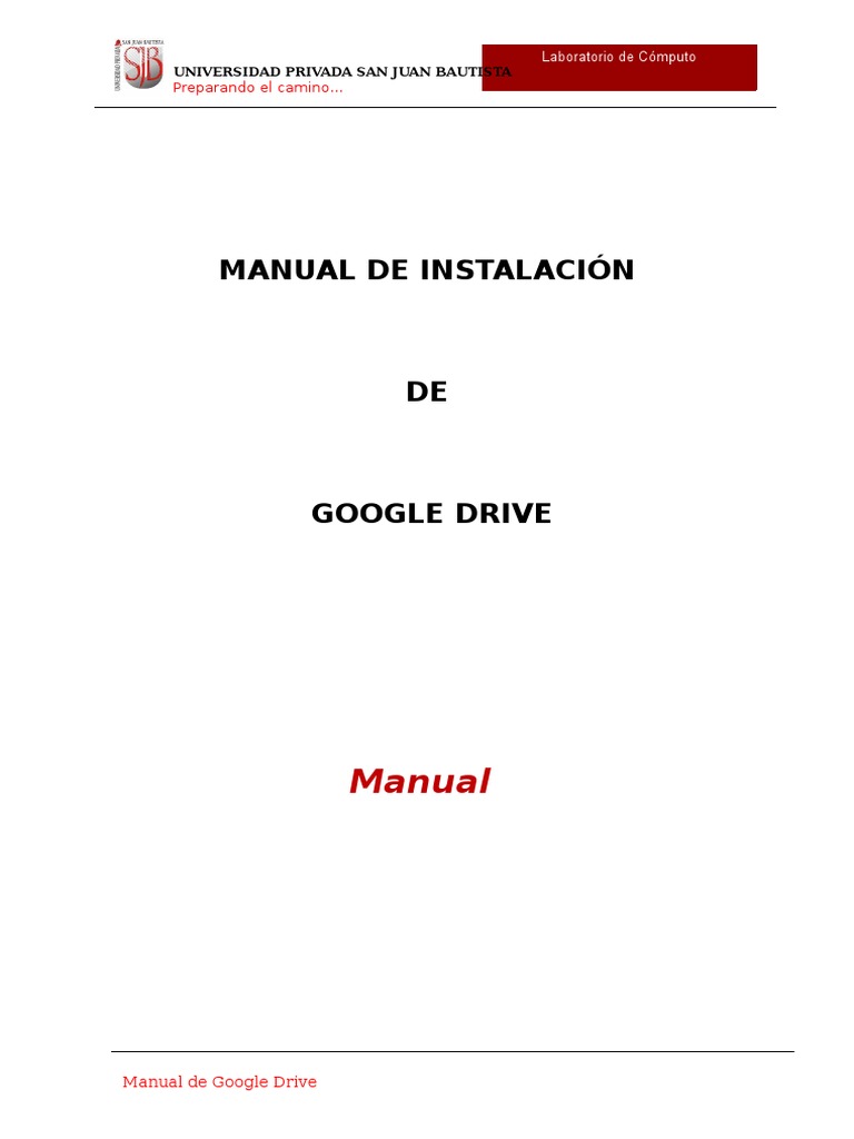 Guía de Instalación de Google Drive | PDF | Google | Gmail
