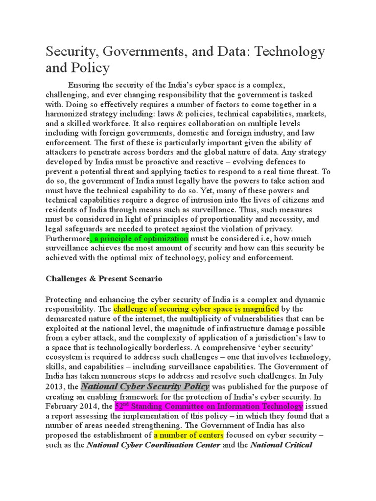 India's Cybersecurity Strategy Overview | PDF | Computer Security ...
