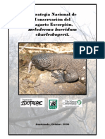 Estrategia Nacional de Conservacion Del Lagarto Escorpion, Heloderma 2008-2012