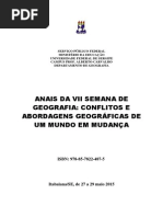 Anais Da VII Semana Da Geografia DGEI