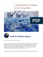 China Military Modernization in Xi Jinping Era - Implications For Foreign Policy