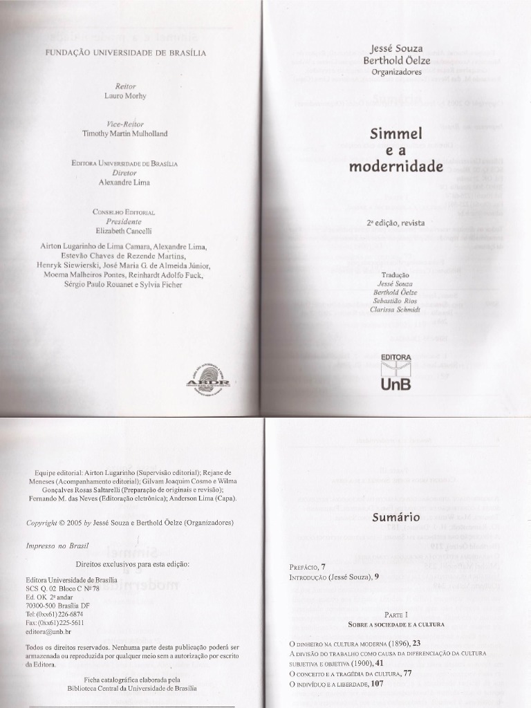 Simmel e A Modernidade Parte 1 PDF | PDF