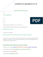 Cómo Calcular Cantidad de Agregados en El Concreto