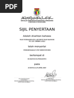 Sijil Penyertaan Bola Sepak