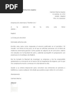 Modelo Carta Solicitud de Empleo | PDF